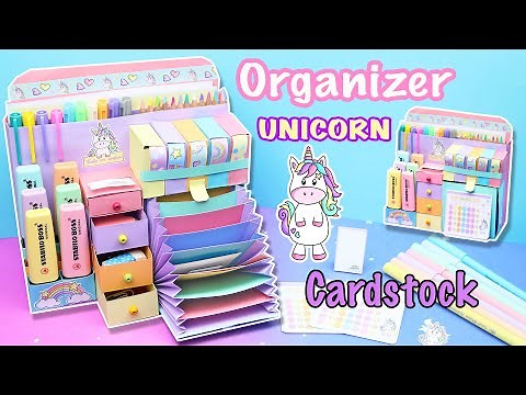 Unicorn 🦄 Desk Organizer from Cardstock - Paper Organizer | aPasos Crafts DIY