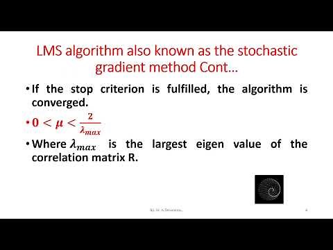 Least Mean Square (LMS) Algorithm in Adaptive Equalization