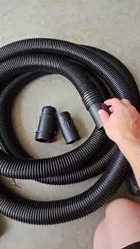 Versatile 20-ft hose for wet/dry shop vac with three adapters