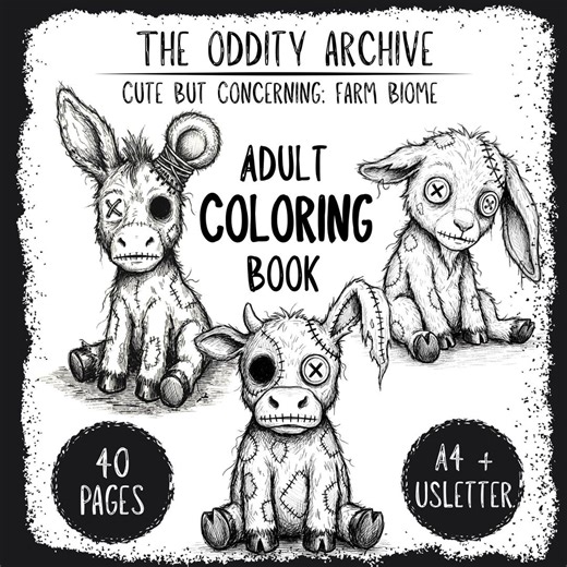 Farm Animals Coloring Pages for Adults | 40 Printable Barnyard Creature Pages | Animal Coloring Book PDF | Instant Download - Etsy