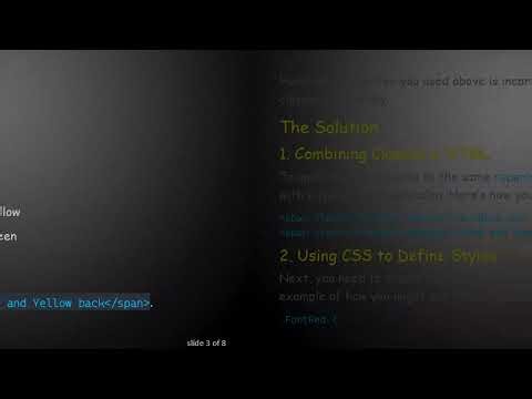 How to Easily Set 2 Classes to a span Element in HTML