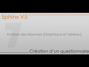 Formation Sphinx - Partie 7 - Analyse des réponses (Graphique et tableau)