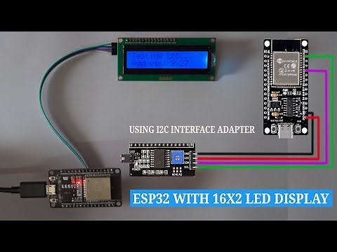 Interfacing a 16x2 LCD with I2C Adapter Using ESP32 Node MCU: Setup and Testing