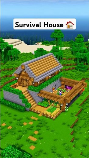 Minecraft Easy Survival House Tutorial 🏠 #minecraft