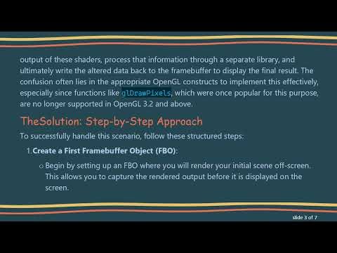 How to Efficiently Read and Write OpenGL 3.2+ Framebuffers After Shader Processing