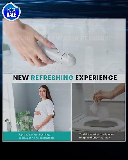 FFUNX Portable Bidet for Travel, Mini Foldable Handheld Personal Travel Bidet with 2 Pressure Opt...