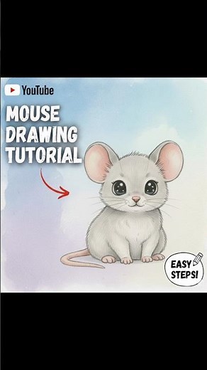 steps by step how to draw a mouse | easy drawing toturial