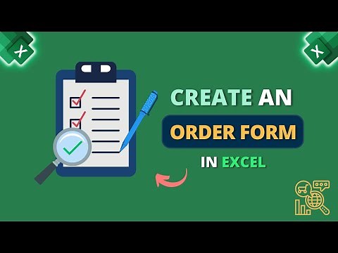 How to Create an Order Form in Excel