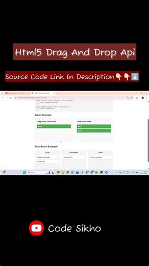 The Simplest Way to Add Drag and Drop to Your Website #webdev #html5 #coding Code Sikho with AJ