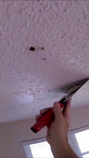 Fix a drywall ceiling crack so it don’t come back! Part 4 #ceilingcracks #drywallcrack #howto #drywall #popcornceiling #homerepair #homeimprovement #howto