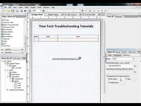 Expanding Tables in Adobe LiveCycle ®