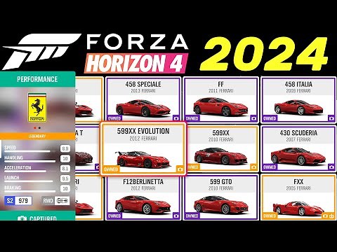 FORZA HORIZON 4 2022-2025 FINAL | ALL CARS | FULL VEHICLES LIST [4K]