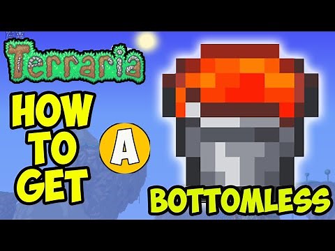 Terraria how to get Bottomless Lava Bucket (EASY) | Terraria 1.4.4.9 Bottomless Lava Bucket
