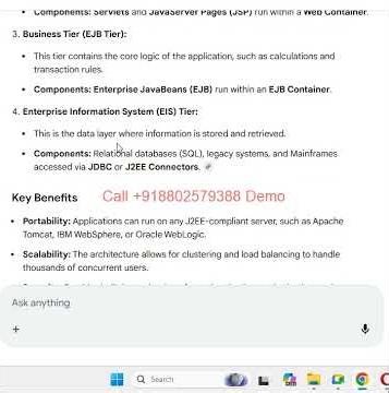 MSC 220 Web Tech Q What is J2EE? Explain its architecture with a diagram IGONU