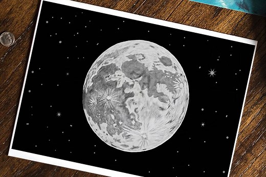 How to Draw a Moon - A Step-by-Step Realistic Moon Drawing Tutorial