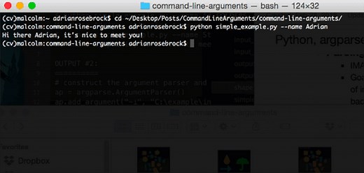 Python argparse, and command line arguments - PyImageSearch