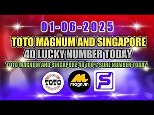 01 June 2025 Singapore 4d live today | Toto 4d live today | Magnum 4d live | Singapore toto magnum