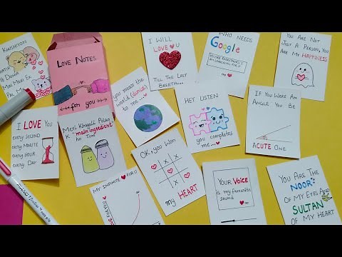 Cute Mini Love Notes Tutorial for husband / Girlfriend / Fiancee / Wife | Valentine special gift
