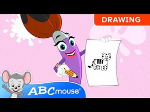 🐯 Draw a Tiger, a Dog, & Birds! 🐾 | Kindness & Creativity for Kids 🌟 | ABCmouse Art with Violet 🎨