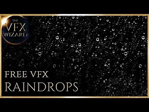 Raindrops on Glass Window - FREE water effect [The VFX Wizard] Animated rain on window BLACK SCREEN
