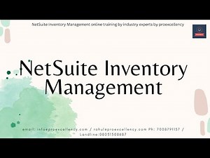 NetSuite Inventory Management Online Training Learn from Real time experts