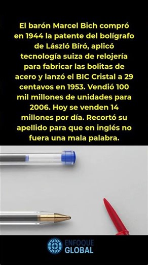 Compró una patente fallida — y vendió 100 mil millones de bolígrafos 🖊️ #Historia
