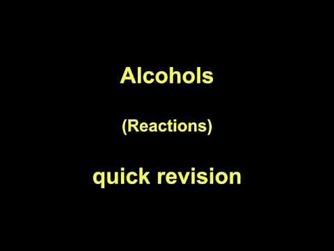 Quick Revision - Alcohols (reactions)