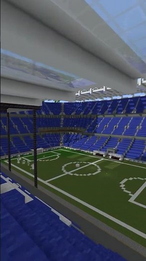 Minecraft Football Stadium built in Survival! #minecraft #football #build #100daysinminecraft