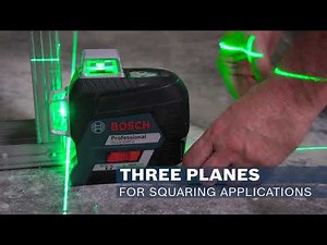 Bosch GLL3-330CG green line laser level and GLL3-300C red beam