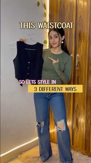 3 Stylish Ways to Wear a Waistcoat | Effortless Outfit Ideas ✨ #shorts