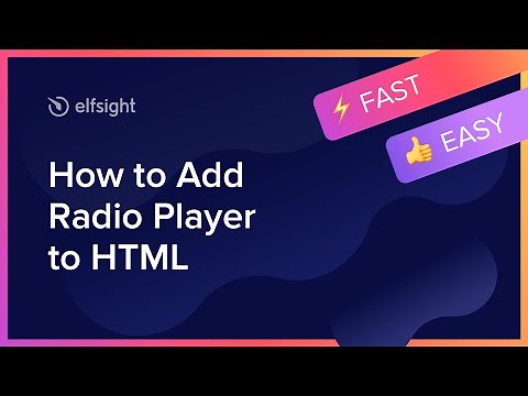 How to Add Radio Player Widget to HTML