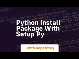 python install package with setup py