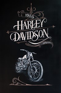 Harley Davidson painting and lettering - Tetiana Hneniuk
