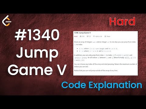 Jump Game V | Live Coding with Explanation | Leetcode - 1340