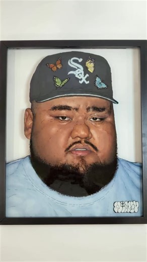 Pop Culture Portrait Painter on Instagram: "My painting of the great Ken Flores A gift for @renevacacomedy Paint: @folkartcrafts Supplies: @michaelsstores Paint pens: @sharpie"