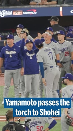 4.5M views · 36K reactions | Yoshinobu Yamamoto passed the torch to Shohei Ohtani after Game 6  | MLB | Facebook