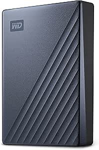 WD 2TB My Passport Ultra, Blue, Portable External Hard Drive, backup software with defense against ransomware, and password protection, USB-C and USB 3.1 - WDBC3C0020BBL-WESN