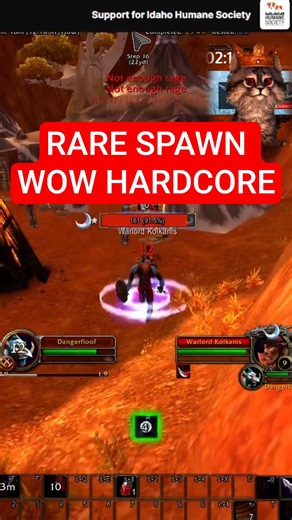 RARE SPAWN in Wow Classic HARDCORE #shorts