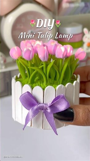 DIY Tulip Lamp #shorts #viralshorts #tulip #craftideas #handmade
