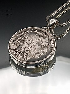 Buffalo Nickel Pendant | Native American Jewelry| Buffalo Pendant | Coin Pendant | Indian Head Jewelry | Old Coin | Coin Necklace - Etsy
