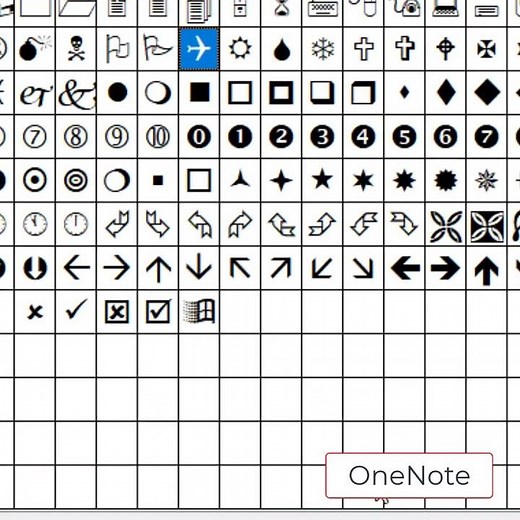 OneNote Inserting Symbols