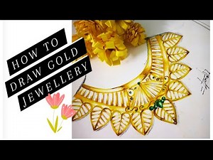 How to draw gold jewellery | shiny objects