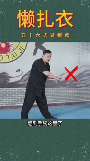 五十六式太极拳，懒扎衣易错点讲解。56-Form Tai Chi: "lǎn zhā yī" Common Errors Explained #太极拳# #taijiquan#虎啸太极陈二虎