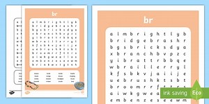 'br' Consonant Blend Differentiated Word Search