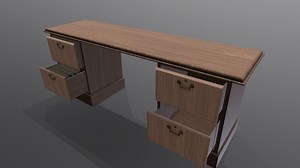 Credenza - Office Desk with Filing Cabinets - Buy Royalty Free 3D model by TheDigitalShack (@asquires2009)