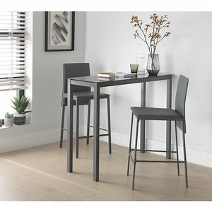 Buy Argos Home Lido Grey Bar Table & 2 Grey Chairs | Space saving dining sets | Argos