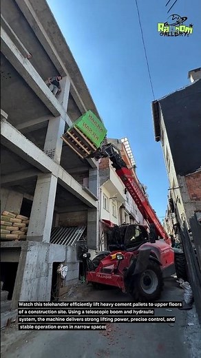 Powerful Telehandler Lifts Cement Easily | Smart Construction Machine at Work