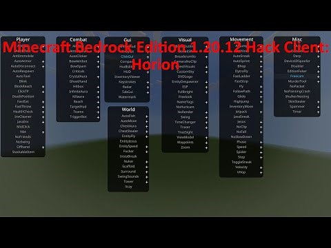 Minecraft Bedrock Edition 1.20.12 Hack Client: Horion