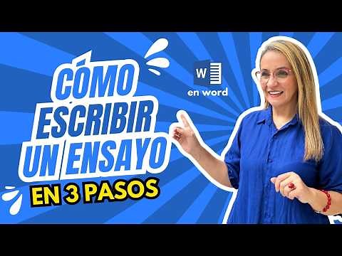 Redacta un Ensayo en 3 sencillos pasos