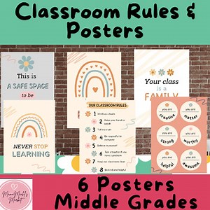 Classroom Posters | Rules, Motivating, Inspiring Posters | Middle School